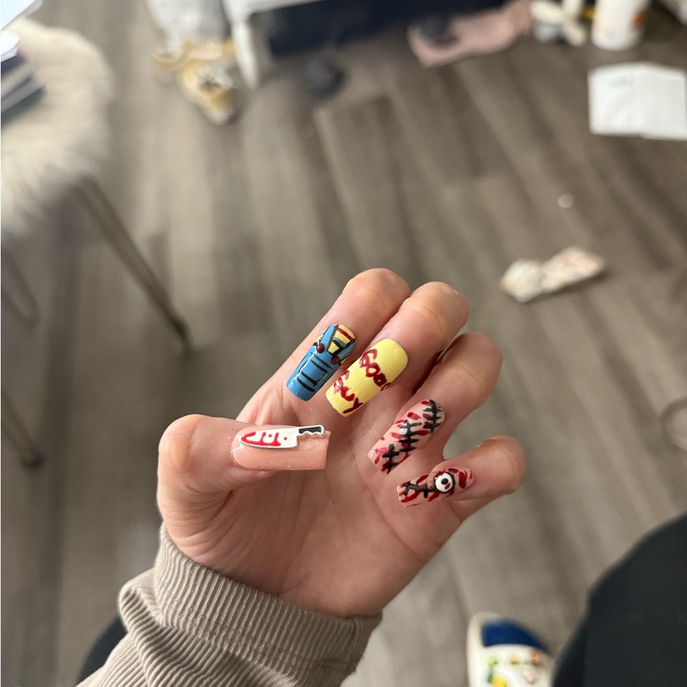 Chucky press on nail this nail display